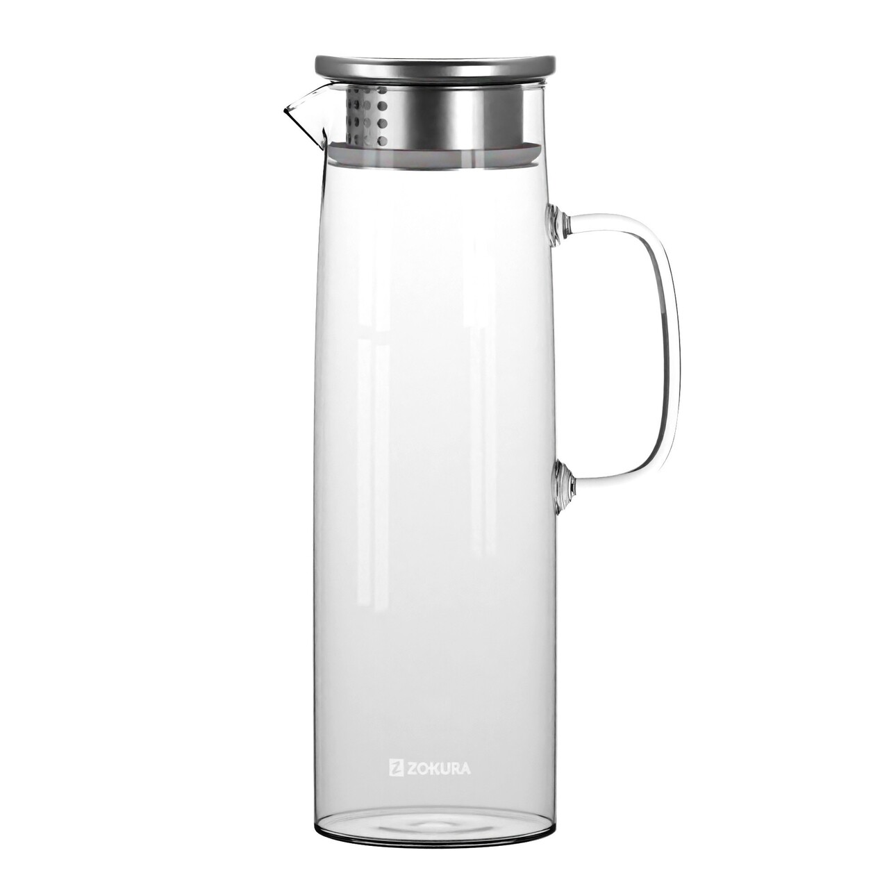 Carafa sticla cu capac din inox, 1,5L - Zokura - imagine 5